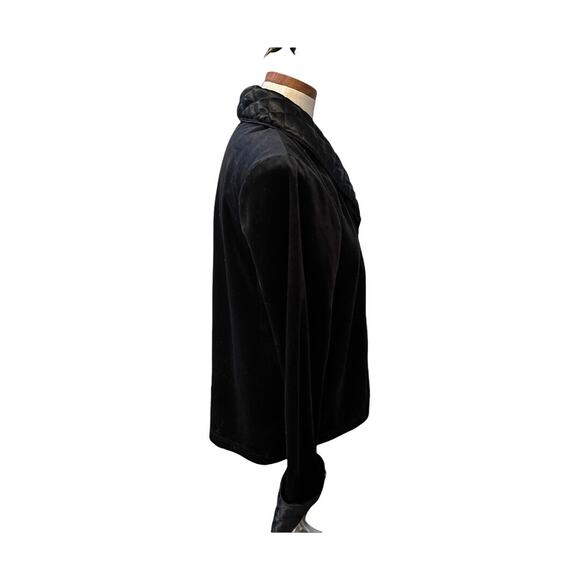 Jillian Jones Intimates velvet quilted collar loungewear jacket L - Picture 3 of 5